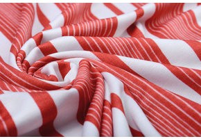 Viscose Jersey Zomer Strepen Rood