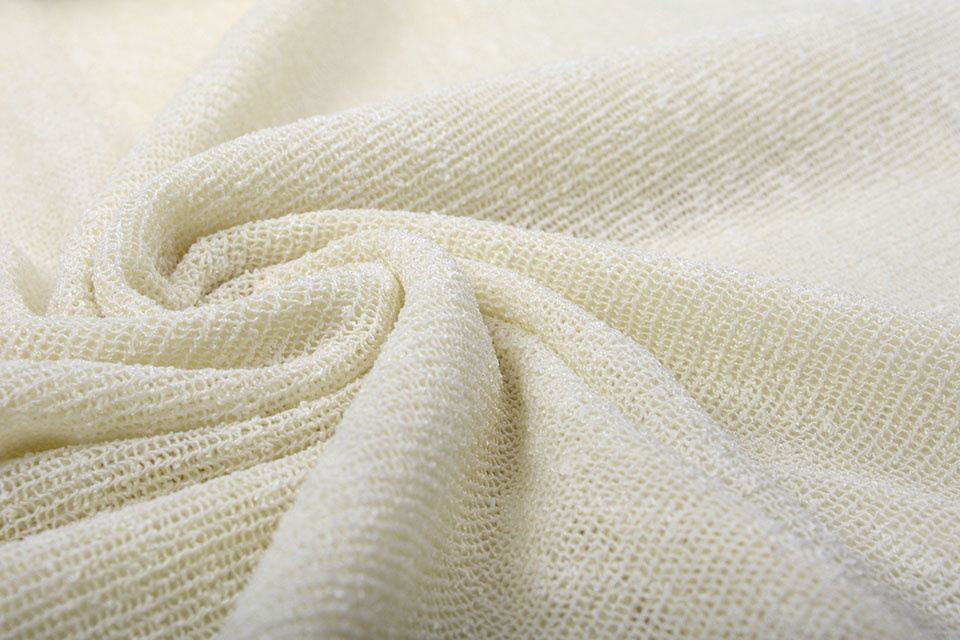 Gebreid Gaasdoek Jersey Creme