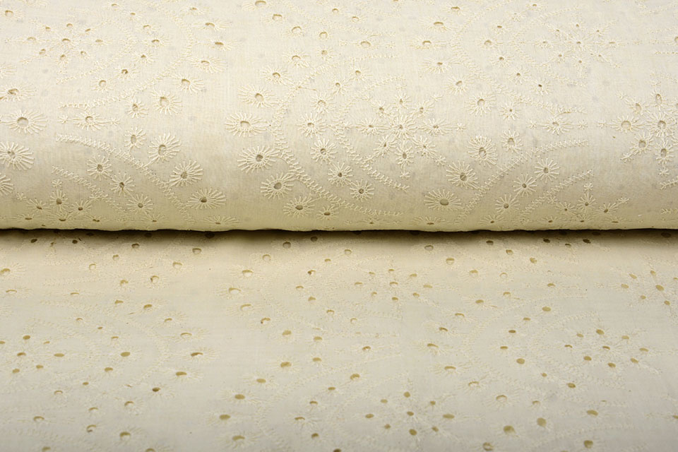 Broderie Katoen Bonita Beige