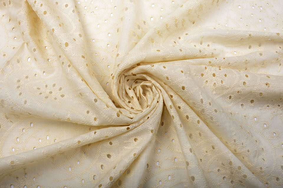 Stickerei Baumwoll Bonita Beige