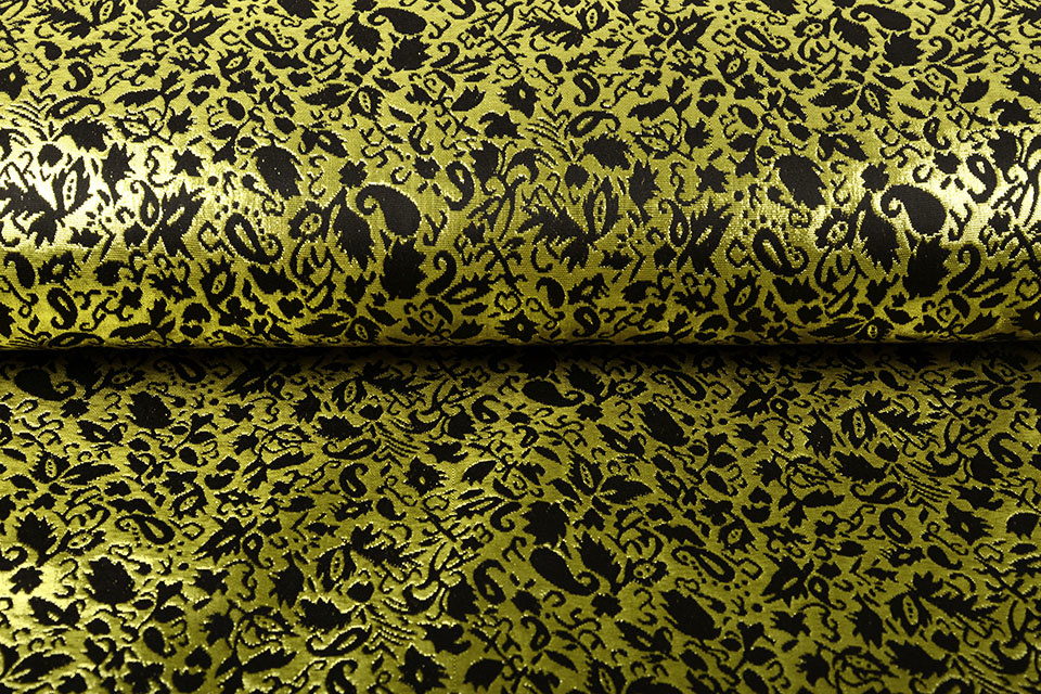 Brocade Kaupapa Gold Schwarz