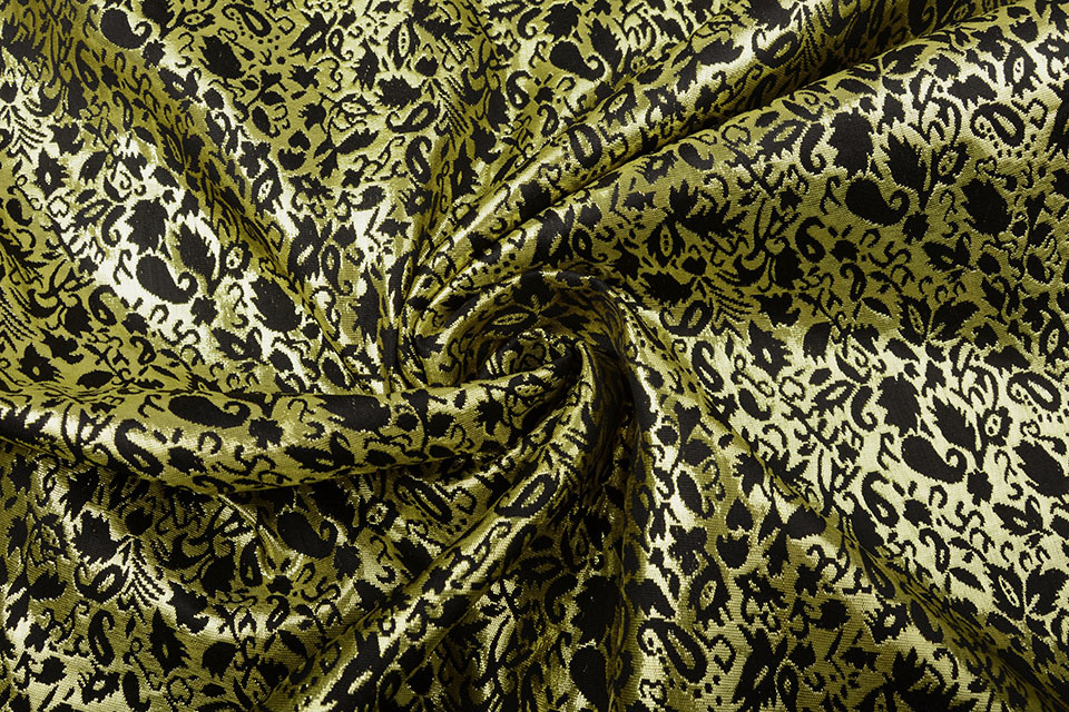 Brocade Kaupapa Gold Schwarz