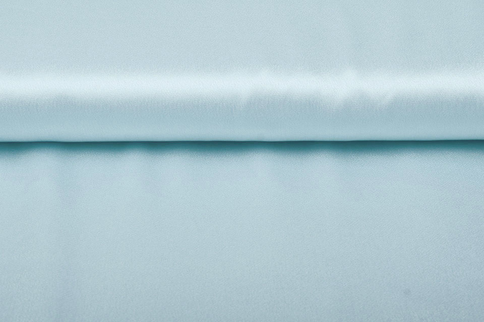 Krepp-Satin Grau-Blau