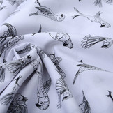 100% Digitaal Katoen Mussen  Wit Zwart