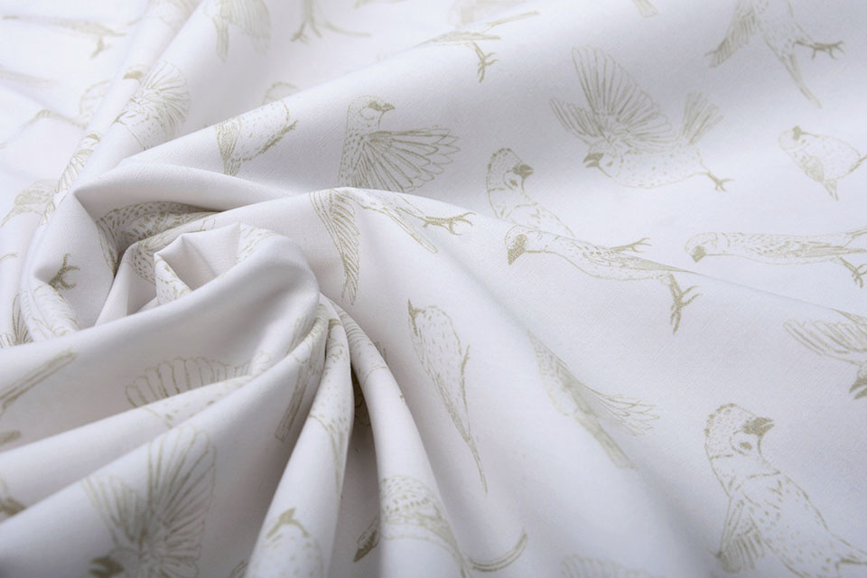 100% Digital Cotton Sparrows Creme Sand