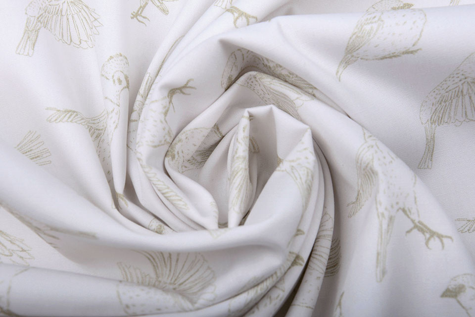 100% Digital Cotton Sparrows Creme Sand