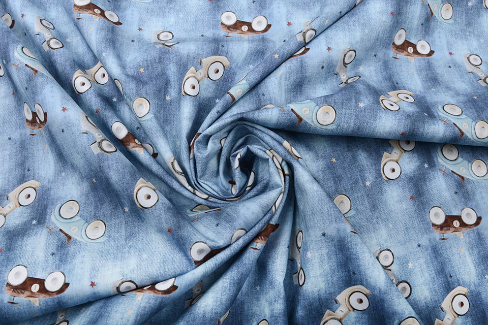 100% Digital Cotton Retro Car Jeans