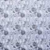 100% Digitaal Katoen Olifant in Oerwoud  Wit Zwart