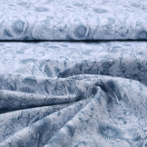 100% Digitaal Katoen Olifant in Oerwoud  Wit Marine