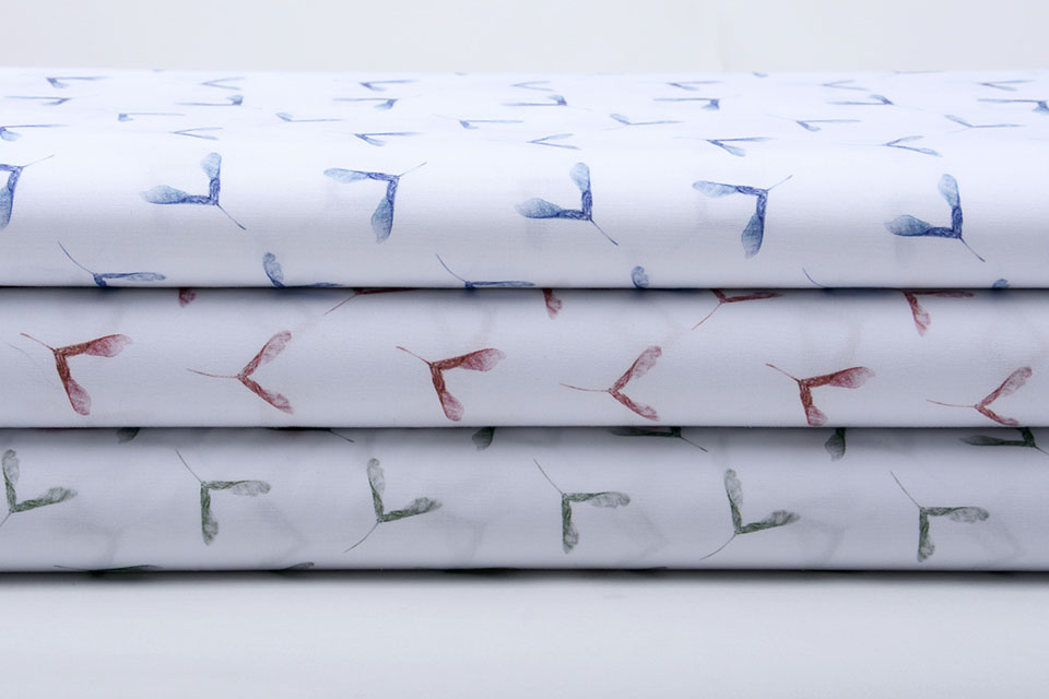 100% Digital Cotton Propellers Blue