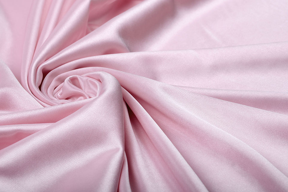 Pink Satin Fabric by the meter ideal for garments, linings