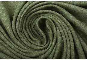Cotton Jersey Army Green Melange