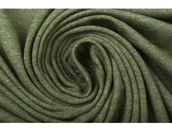 Cotton Jersey Army Green Melange