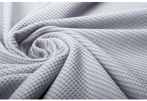 Baby Jersey Waffle Pique Fabric Grey