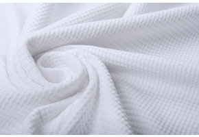 Baby Jersey Waffle Pique Fabric White