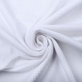 Baby Jersey Waffle Pique Fabric White