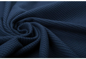 Baby Jersey Waffle Pique Fabric Navy Blue