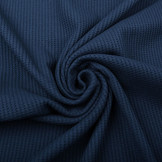 Baby Jersey Waffle Pique Fabric Navy Blue