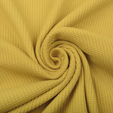 Baby Jersey Waffle Pique Fabric Ocher Yellow