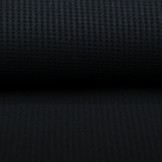 Baby Jersey Waffle Pique Fabric Black