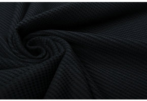 Baby Jersey Waffelpiqué Baumwolle  Schwarz