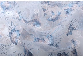 Netz Bestickt Blume Blau Rosa