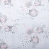 Mesh Geborduurd Bloem Zilver Roze
