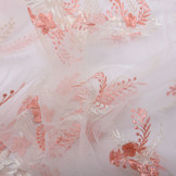 Mesh Embroidered Oliva Creme Pink