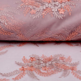 Mesh Geborduurd Oliva Oud Roze - Roze