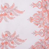 Mesh Geborduurd Oliva Oud Roze - Roze