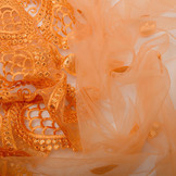 Mesh Geborduurd Qatra Oranje