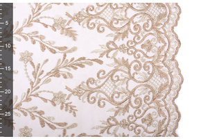 Netz Bestickt Manga Taupe