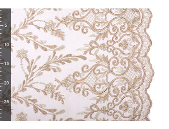 Netz Bestickt Manga Taupe