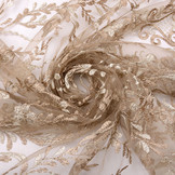 Netz Bestickt Manga Taupe