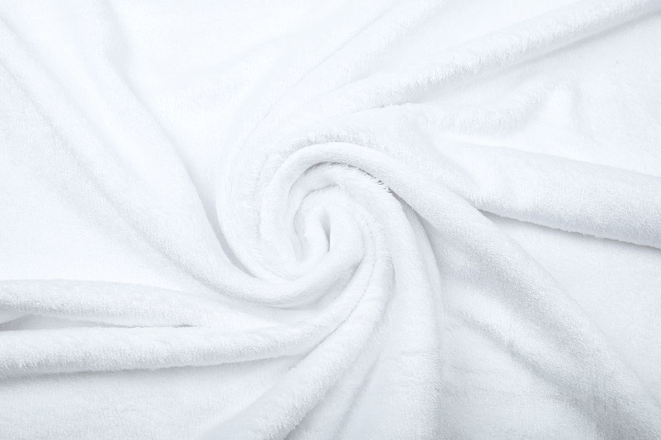 Terry Cloth Fabric 13oz White, by the yard