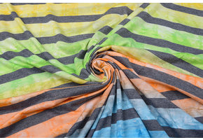 Jersey Viscose Grote Streep Multicolor 5