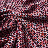 Viscose Punta Di Roma Kleine Schakelketting Marine Rood