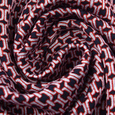 Viscose Punta Di Roma Kleine Schakelketting Marine Rood