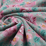 Nicky Velours Flowers Grey