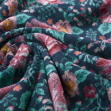 Nicky Velours Flowers Navy Blue