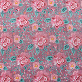 Nicky Velours Flowers Dark Old Pink