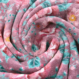 Nicky Velours Flowers Dark Old Pink