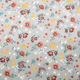 Nicky Velours Small Flowers Grey