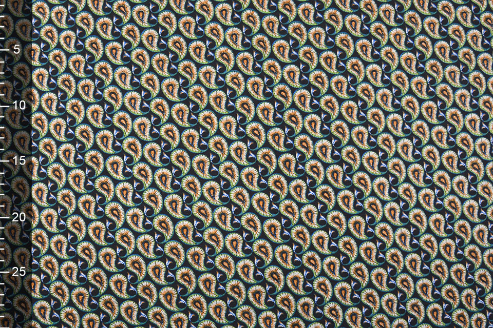 Viscose Punta Di Roma Paisley Groen