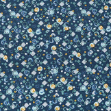 Viscose Punta Di Roma Circlio Marine Blauw