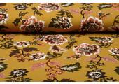Scuba Crepe Printed Library Flowers Ocher Yellow