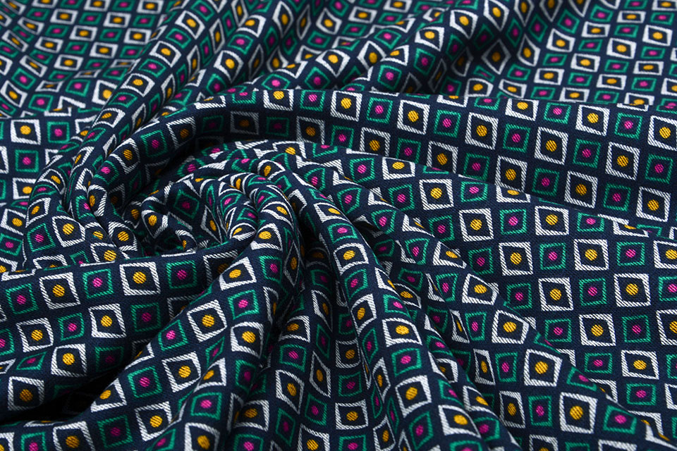 Viscose Punta Di Roma Diamond Marine Blauw