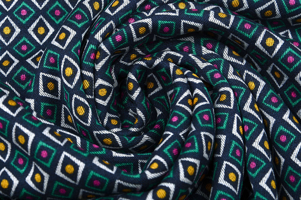 Viscose Punta Di Roma Diamond Marine Blauw