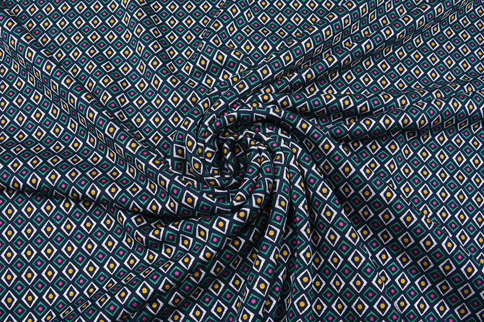 Viscose Punta Di Roma Diamond Marine Blauw