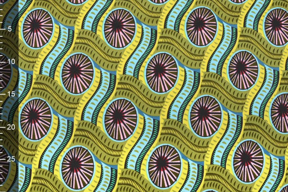 Scuba Crepe Bedruckt African Print Moosgrün